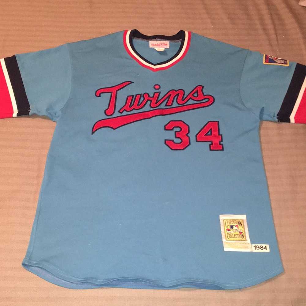 Vintage Minnesota Twins Kirby Puckett Mitchell and Ness Throwback Jersey Large